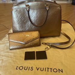 REAL Monogram Vernis Louis Vuitton Bag And Wallet