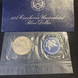 1974 Eisenhower Silver Dollar 