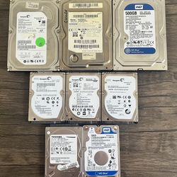 (8) Mechanical Hard Drives - HDDs  (NOT SSDs)