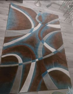Turquoise/brown Rug