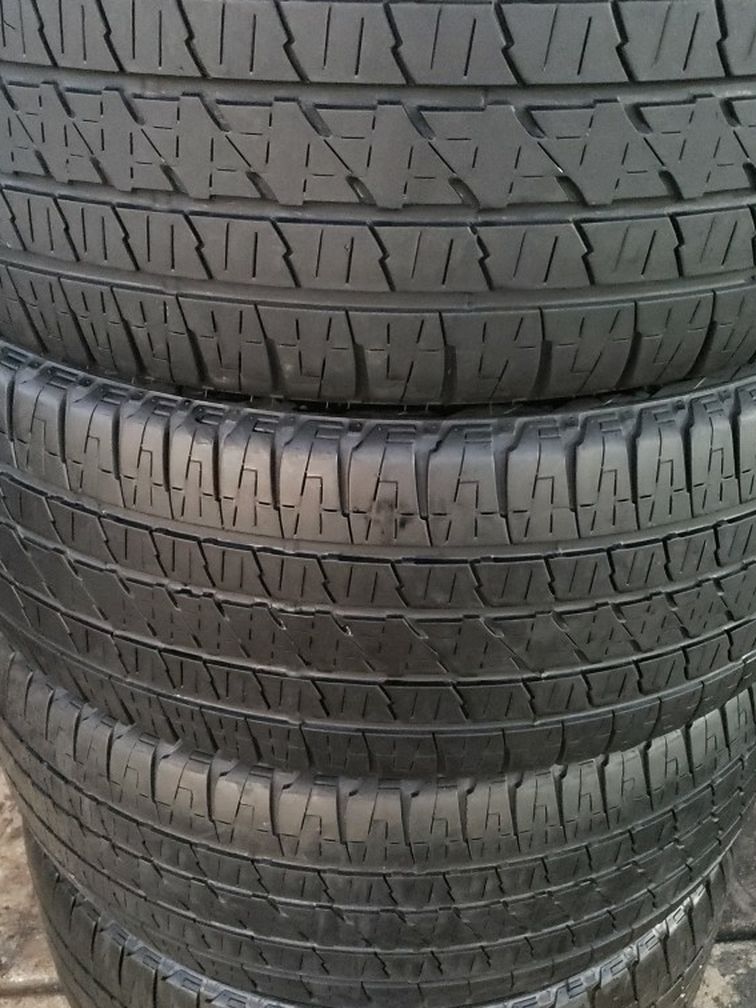 Four Matching Bridgestone Tires For Sale 285/45/22