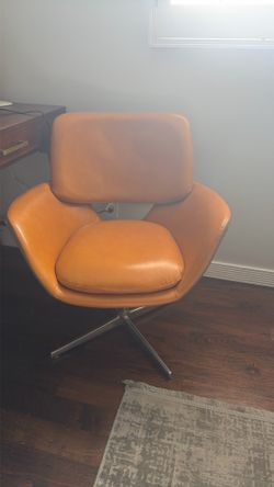 Leather swivel chair