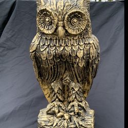 Large owl statue