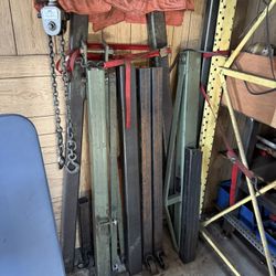 HEAVY DUTY ENGINE HOIST WITH OWATONNA  OTC  LOAD ROTOR  # 1805. $250.00 OR BEST OFFER. LOCAL PICKUP ONLY.