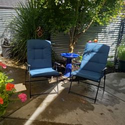 New 2 Padded Folding chairs for your Comfort.