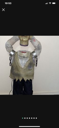 Heads Up Harry 36" Animatronic Frankenstein Lights Up Talks Works Halloween Prop