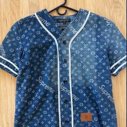 MENS LV/SUPREME BASEBALL JERSEY - SIZE M/L