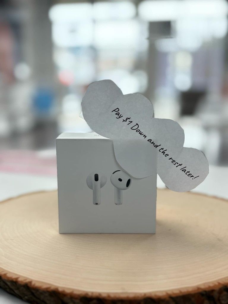 Apple Airpods 4 New Bluetooth Earbuds - Payments Available - Pay $1 Down To take It home