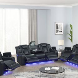 3 Pc Manual Recliner Living Room 