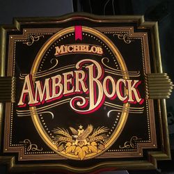 Michelob Amber Bock Light Up Sign