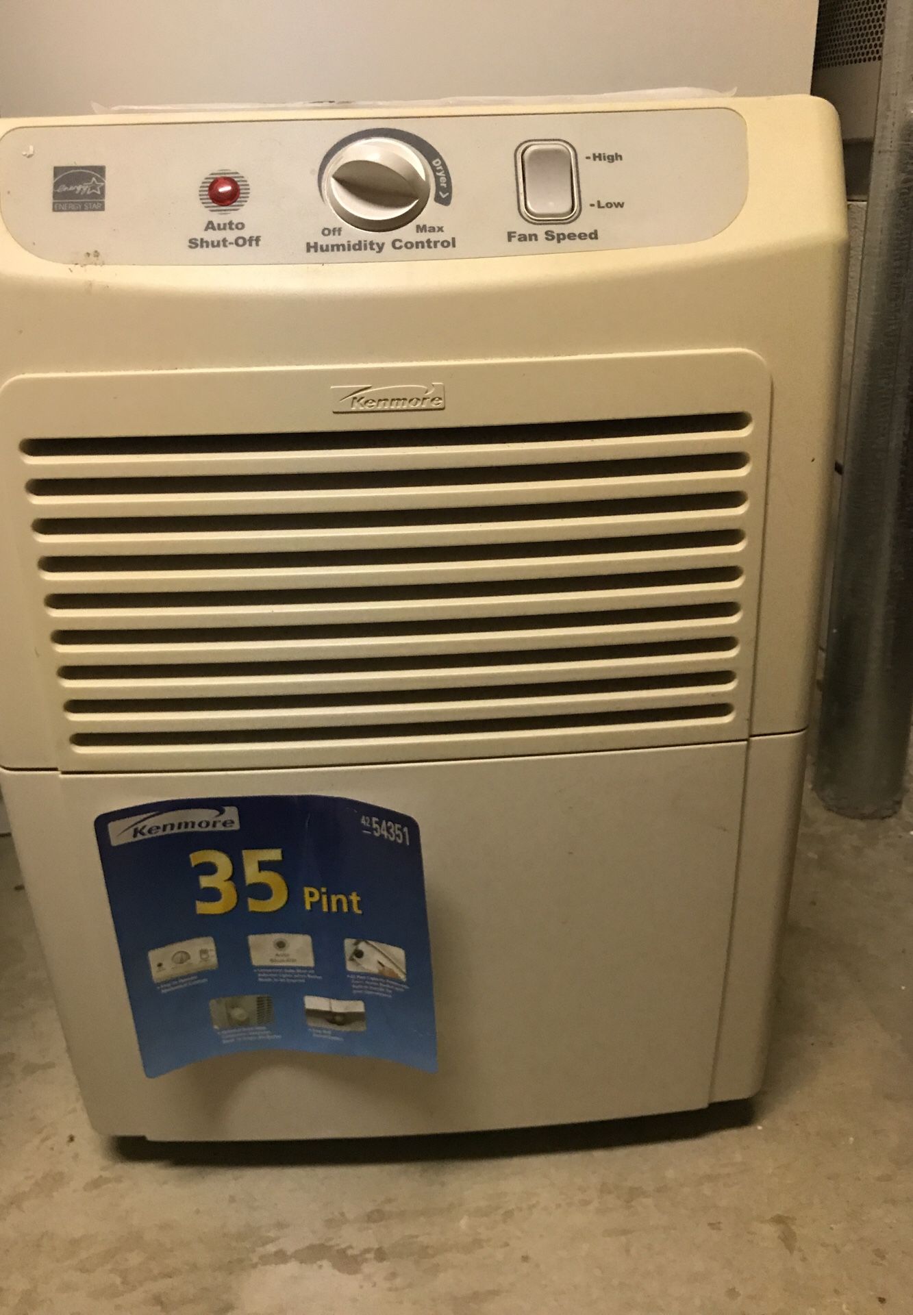 35 pint Kenmore dehumidifier for Sale in San Diego, CA OfferUp