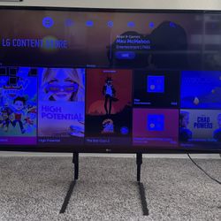 LG 49” 4K Smart TV — Works Great, Fair Condition — $80 (Includes Mount + Remote)