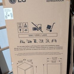 BRAND NEW BOXED LG 6.0 cu. ft. Single Door Refrigerator + Freezer with Inverter Compressor and Pocket Handle in Platinum Silver 