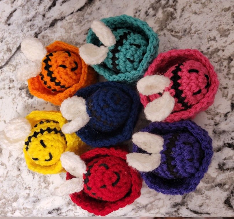 Hand crocheted interactive Bee hive.