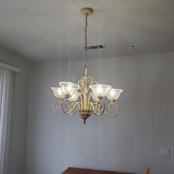6 Light Metal Chandelier for Dining Room