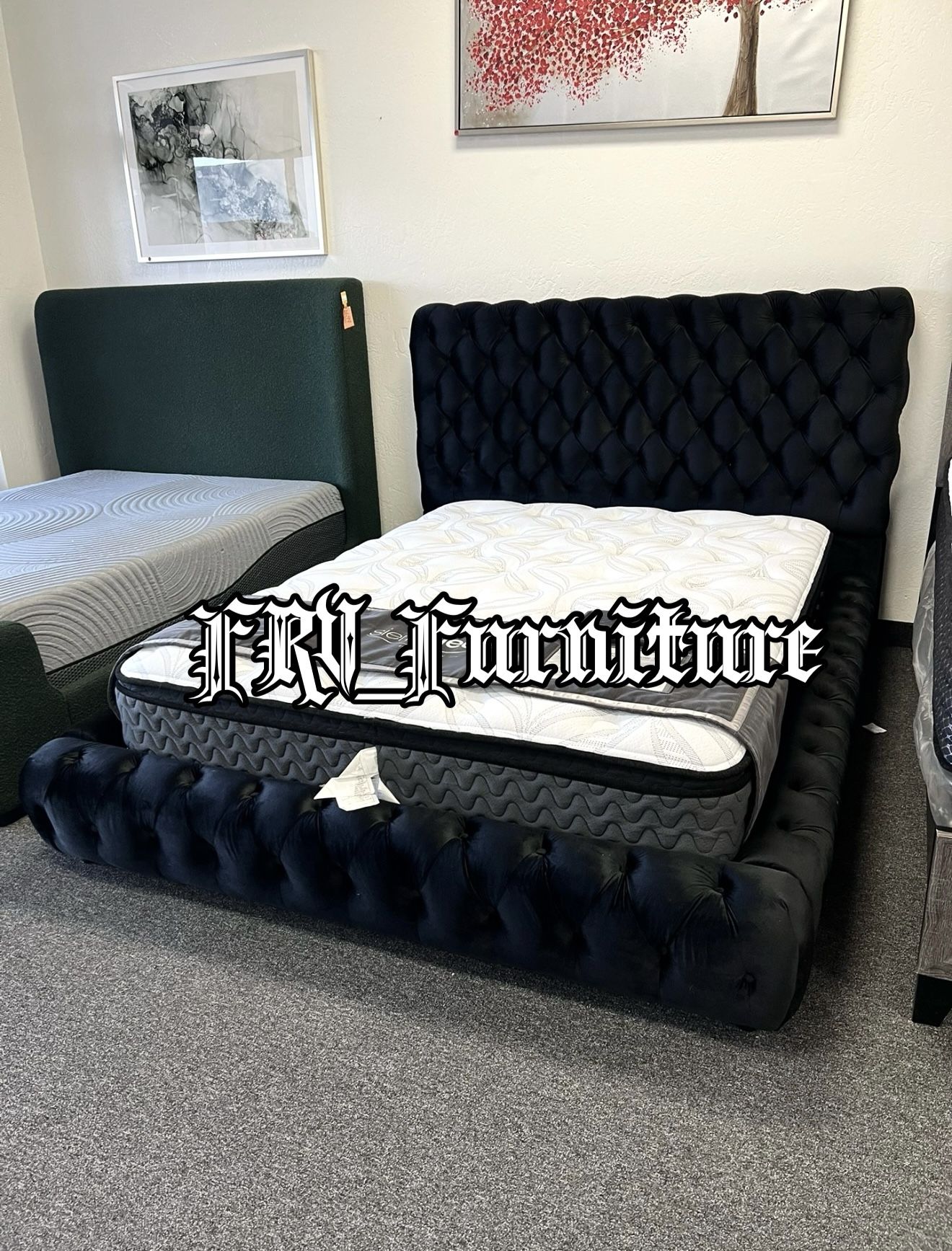 Queen Bed Frame With Mattress 