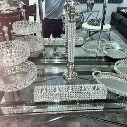  Rhinestone Candle Holders  