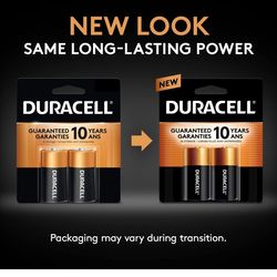 Duracell Coppertop C Batteries, 8 Count Pack, C Battery with Long-lasting Power, All-Purpose Alkaline C Battery for Household and Office Devices 2Pack