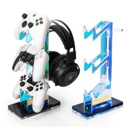 🎮 Universal 3-Tier Gaming Controller & Headset Stand