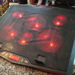 Mefee Laptop Cooling Pad. With 6 Fans. Led Lights. That You Can Change Colors, Variable Fan Speeds And Settings 