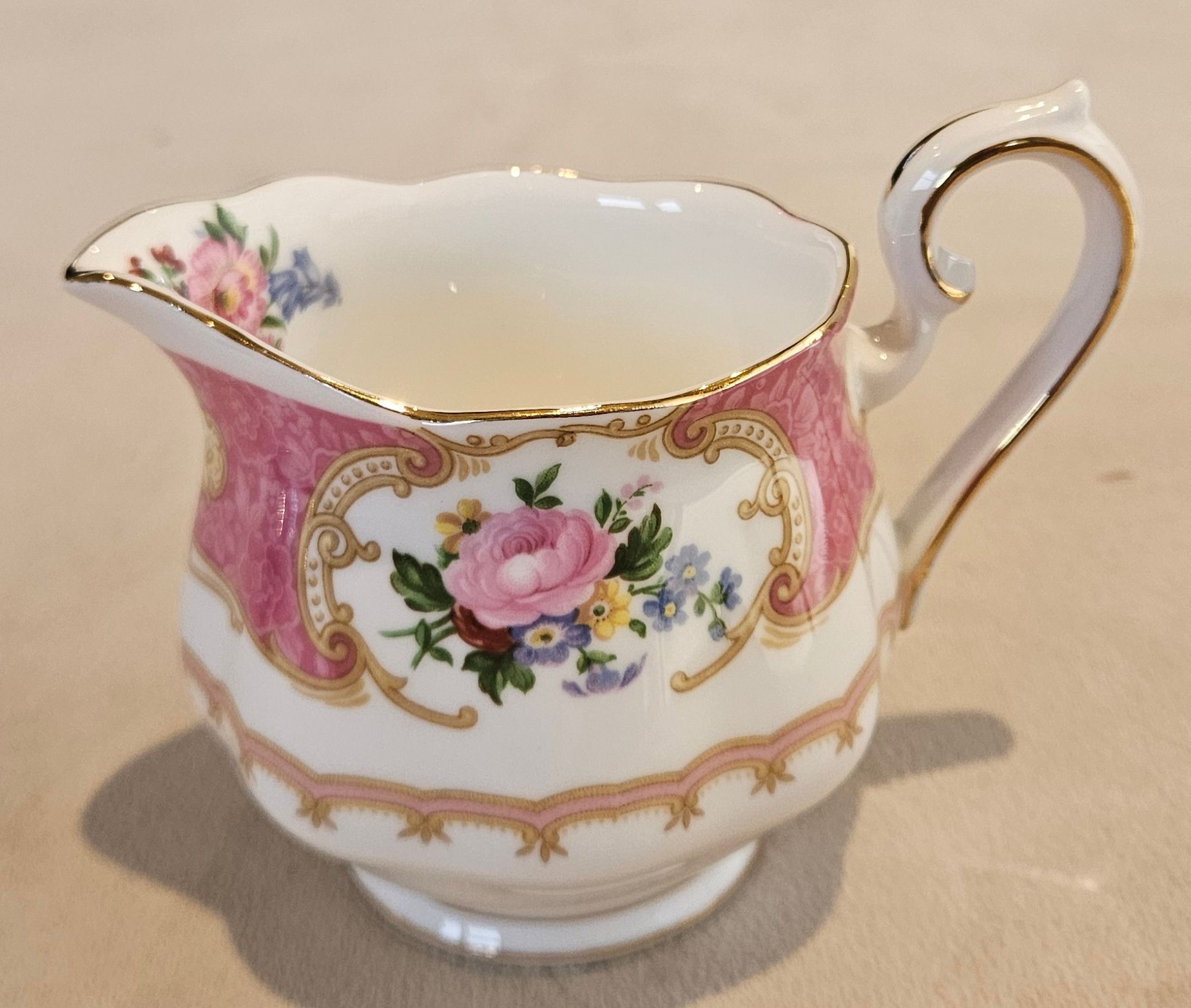 Lady Carlyle by Royal Albert antique original Cream Pitcher 3.25"
