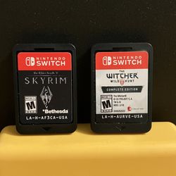 The Witcher 3 Wild Hunt and Skyrim Elder Scrolls V Nintendo Switch video game console system games or Lite Oled