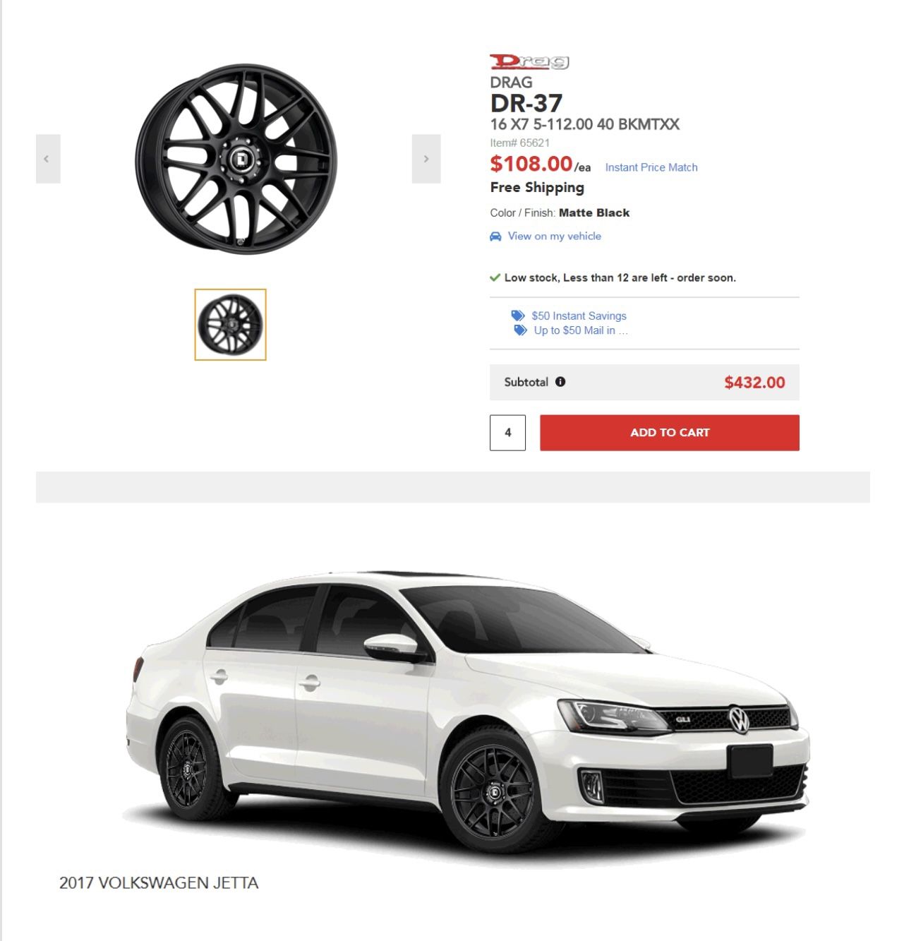 Drag 16x7 Rims