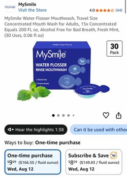 MySmile Water Flosser Mouthwash