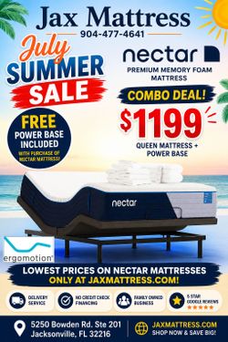 New nectar mattress adjustable bed combo