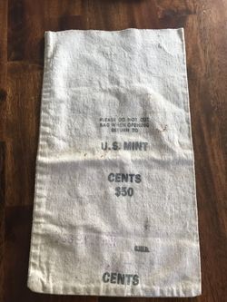 US mint Bank deposit bag canvas. Make me an offer!!
