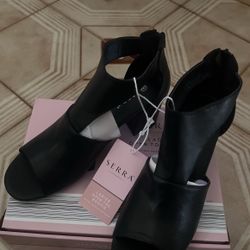 Ladies Open Toe Black Bootie