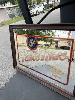 Vintage peace time cigars mirror.