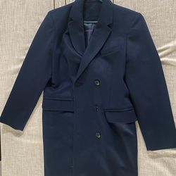 Men’s Navy Blue Trench Coat - Regular Fit - Size M