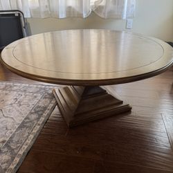 Round Wooden Table 42” Diameter 18” Height 