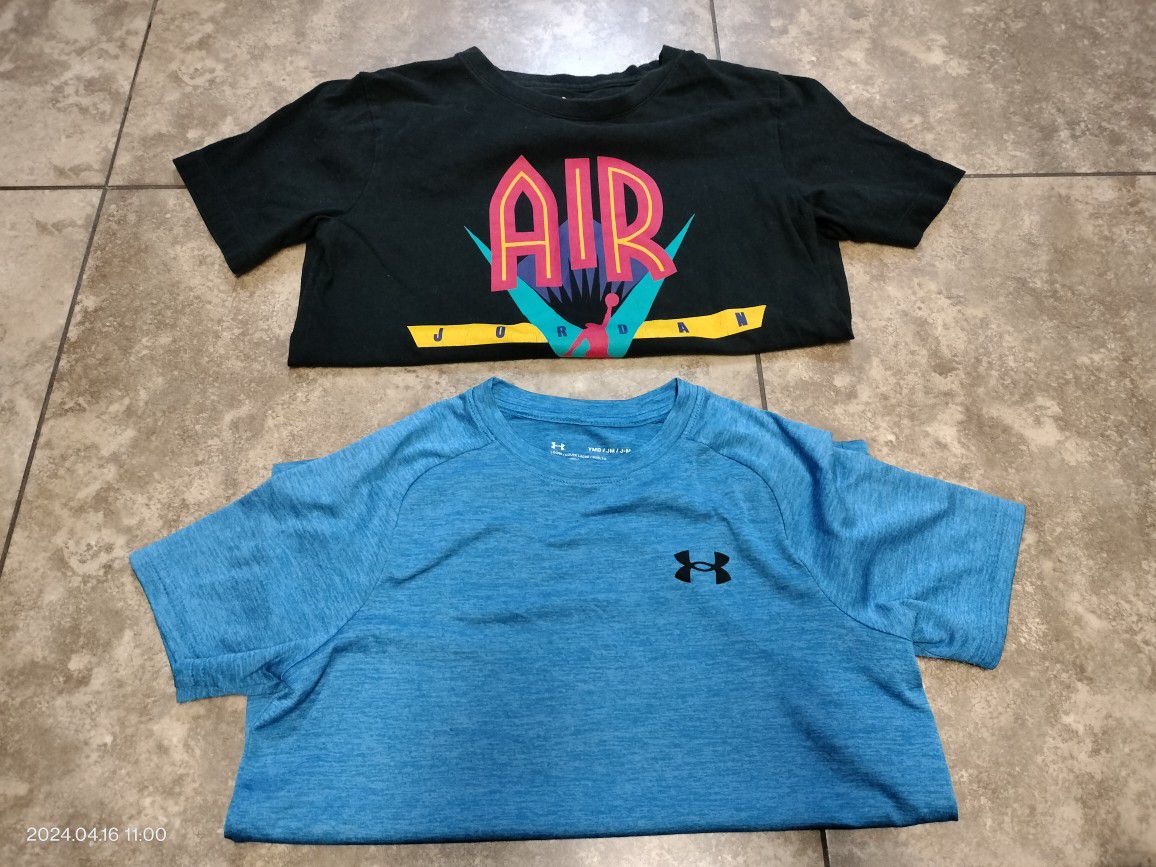 Bundle 2 Shirts Nike And Air Jordan For Boys Size M Youth