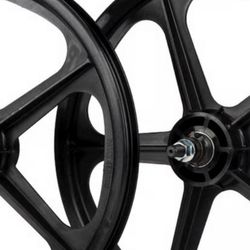 Rare Black 85 Skyway Tuff 2.  Wheels With Free Freewheel Vintage 