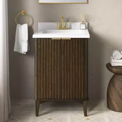 OVE Decors Gabi 24” Bathroom Vanity – Dark Walnut – $759 Retail “open box” Delivery Available