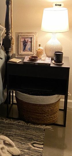 TWO BLACK IKEA NIGHTSTANDS