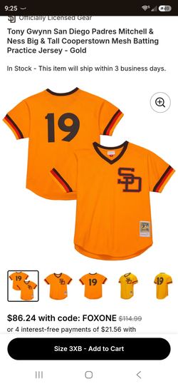 Tony gywnn sd padres jersey 3x