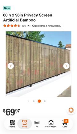(12) 60x96 Inch Artificial Bamboo Privacy Screen