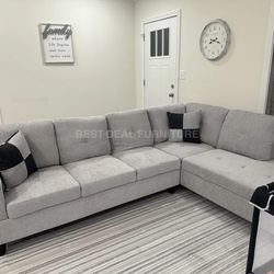 New Sectional + Storage Ottoman  — Left or Right Chaise — Delivery Available  