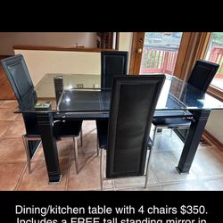 Dining Room Table With FREE Mirror 