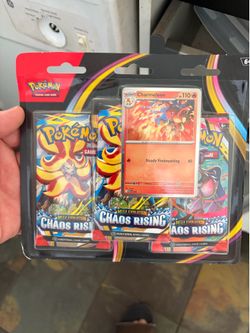 The chaos  rising Pokémon card are here 5 blisters for 120