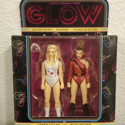 Funko Glow Netflix Original action figures 2pack Debbie Eagan vs Ruth Wilder 

CONDITION; (NIB)

NEW IN THE BOX NEVER OPENED.

BOX CONDITION; (VG)

VE
