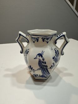 Small Double Handed Pitcher DP Delft Pottery in Holland