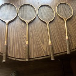 Lot Of 4 Vintage Tennis Rackets