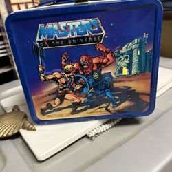 Alladin Tin Masters Of The Universe Vintage Lunchbox With Thermos
