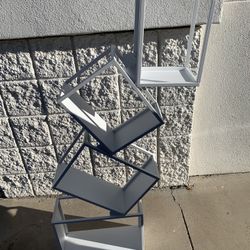 BRAND NEW!  Unique White Metal Bookcase - $30