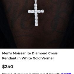 GLD Micro Diamond Cross Pendant