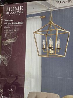 4 light pendant in gold